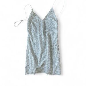 Lulu's White Sequin Dress